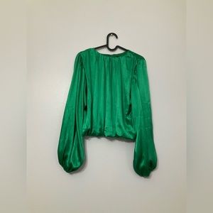 VICI women’s green shiny blouse